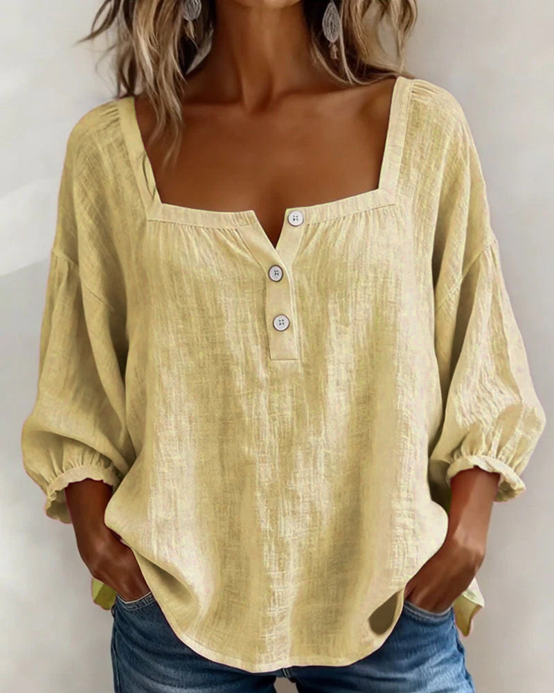 Bernadette | Relaxed Button-Front Blouse