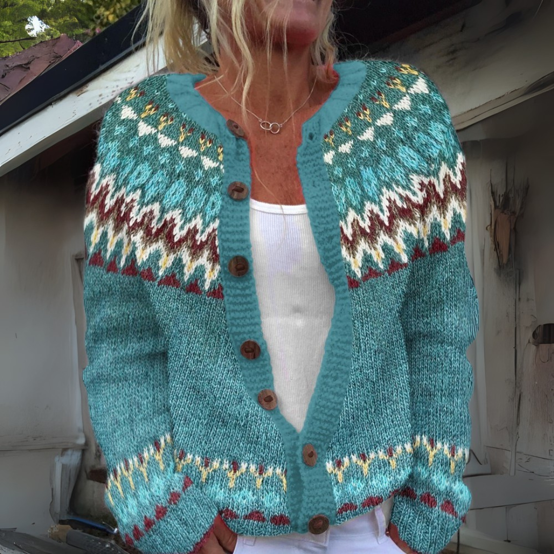 Lova | Fair Isle Patterned Cardigan