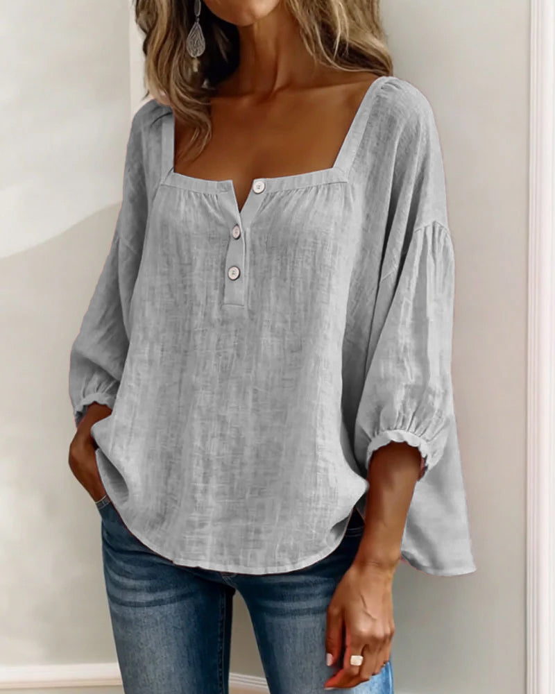 Bernadette | Relaxed Button-Front Blouse