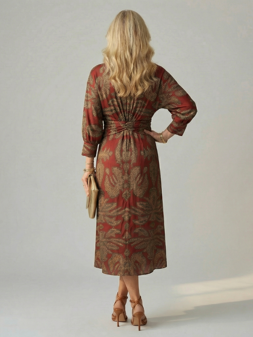 Lune | Patterned Wrap Midi Dress