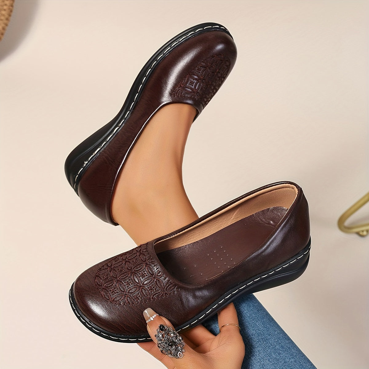 Beatrice™ | Patterned Comfort Slip-Ons