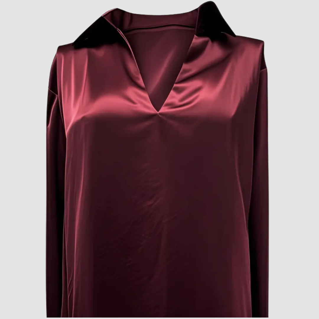 Astrid | Silky V-Neck Blouse