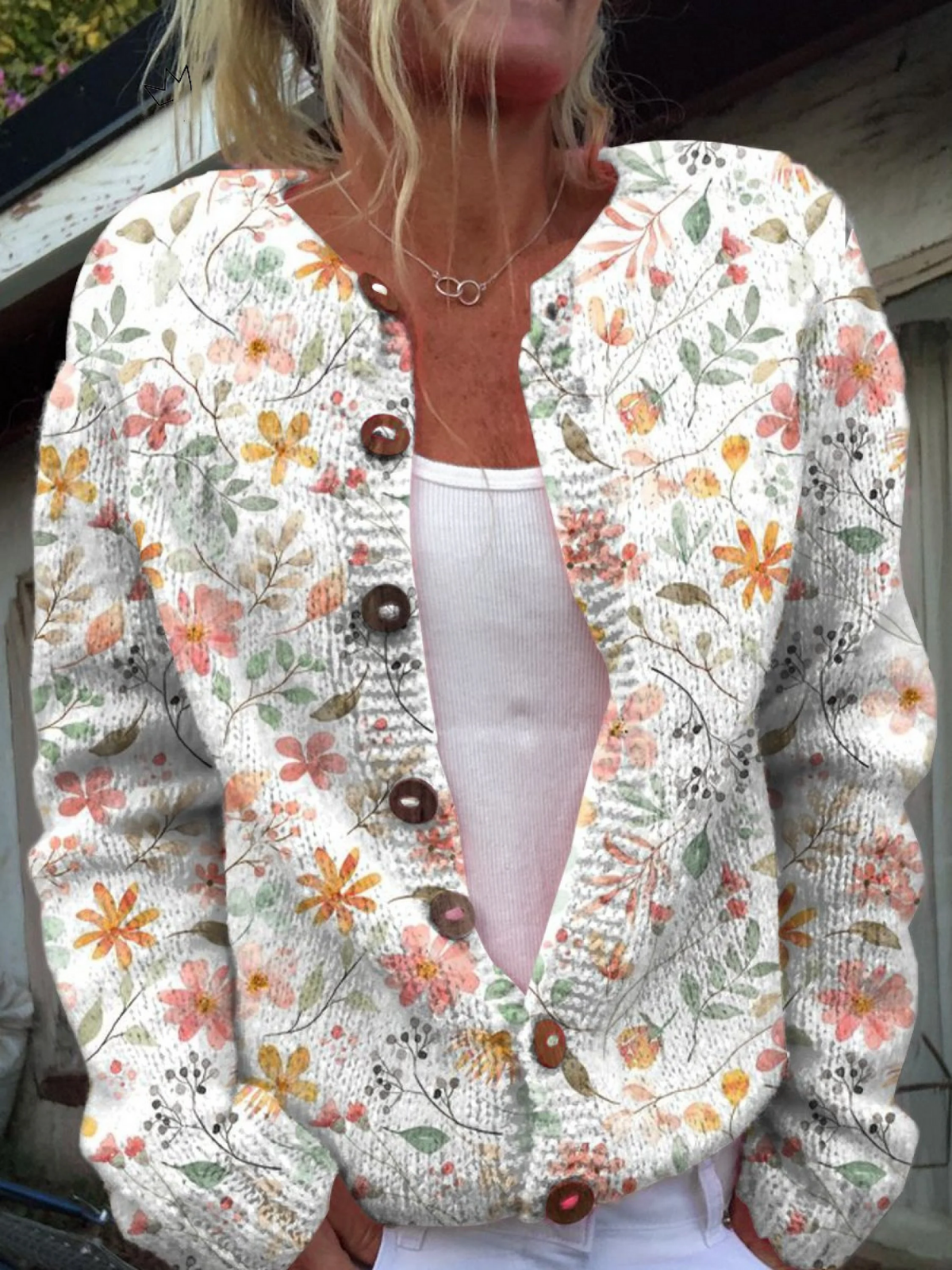Gertrude | Watercolor Floral Cardigan