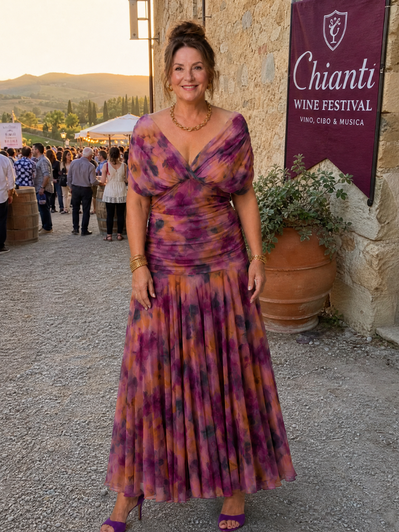 Elsa | Off-Shoulder Draped Midi Dress