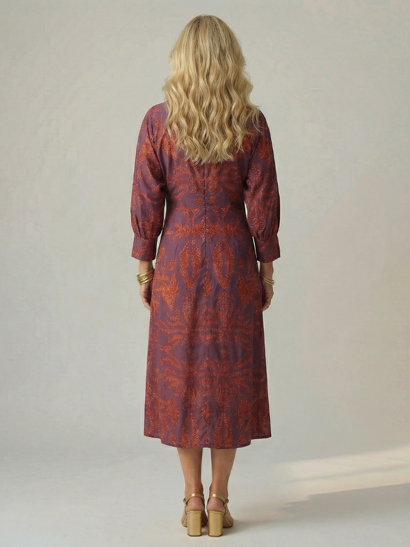 Lune | Patterned Wrap Midi Dress