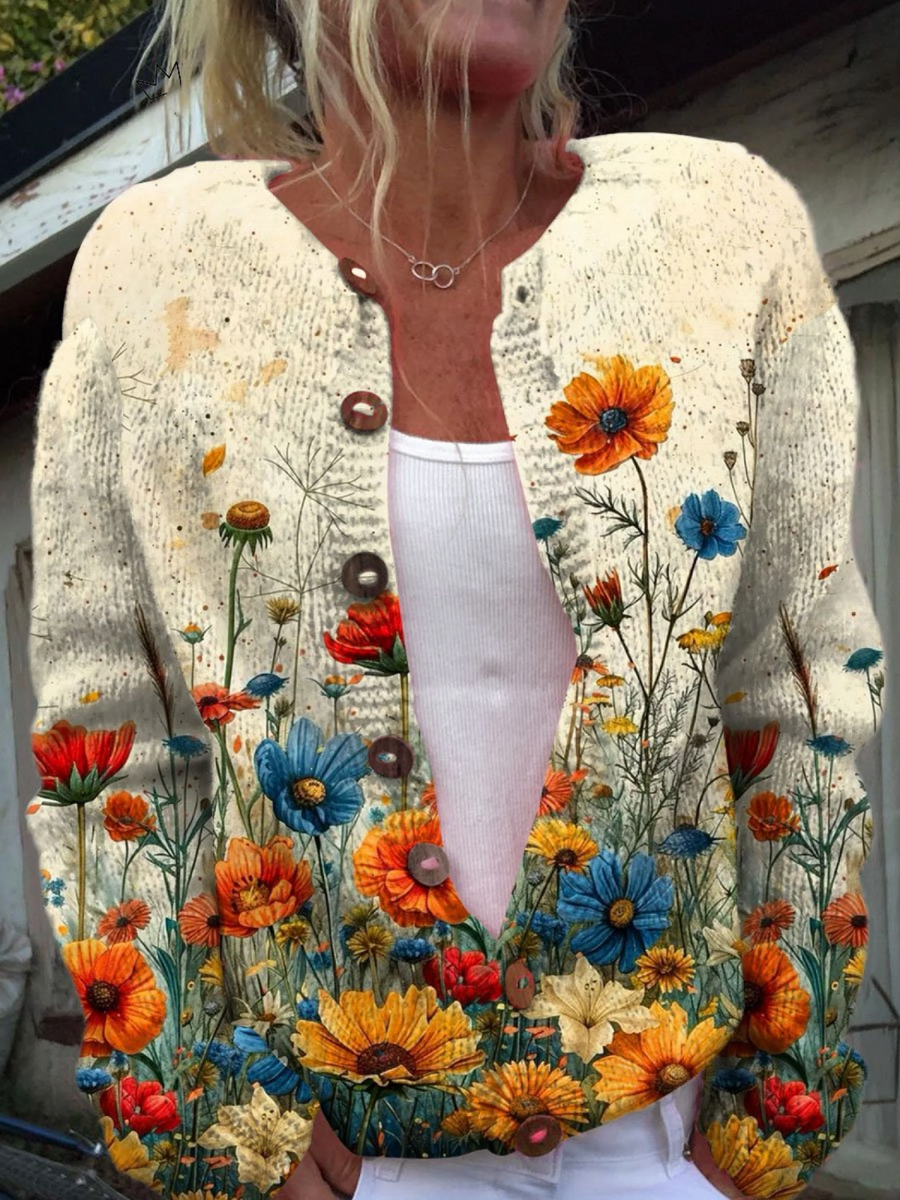 Glenda | Wildflower Print Cardigan