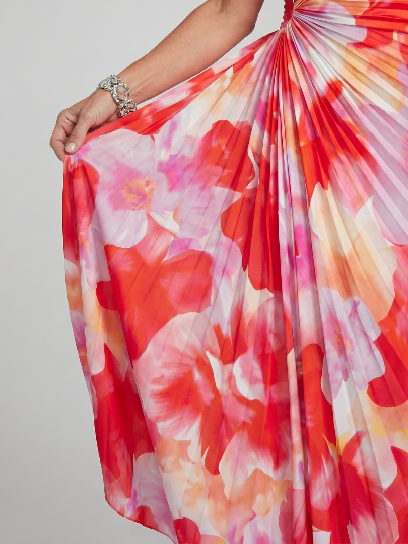 Carla | One Shoulder Floral Midi Dress
