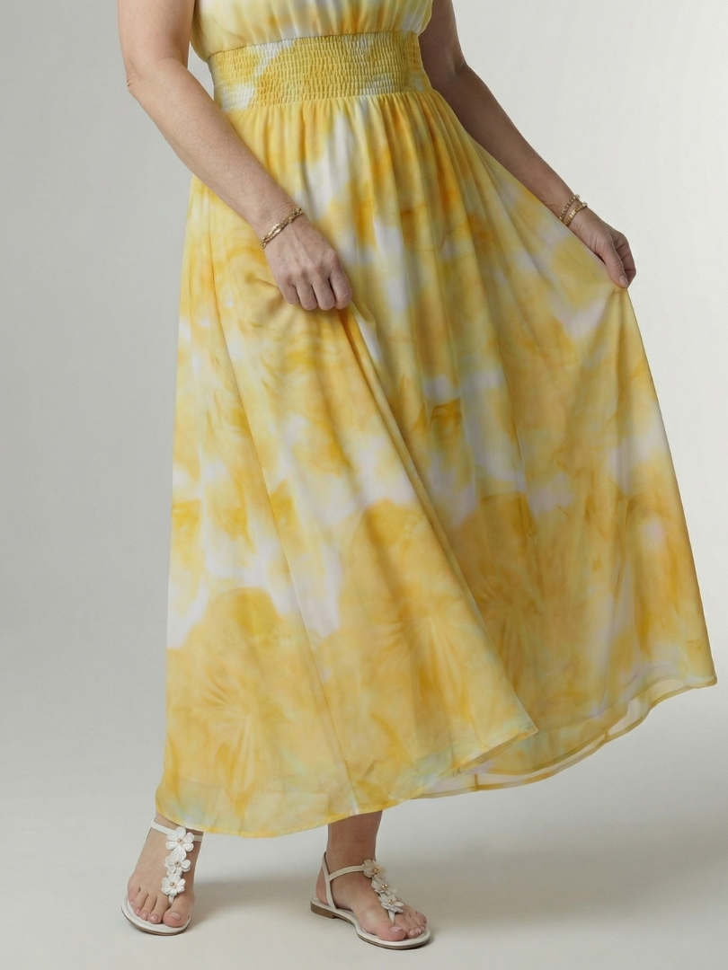 Elaine | Gathered Halter Midi Dress