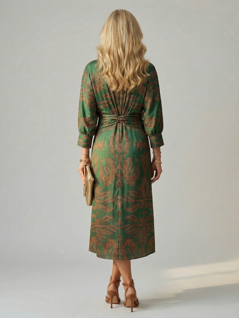 Lune | Patterned Wrap Midi Dress