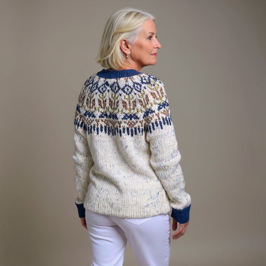 Noor | Roomy Fair Isle Cardigan