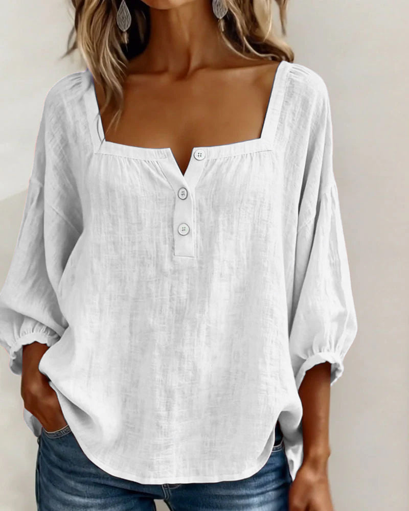 Bernadette | Relaxed Button-Front Blouse