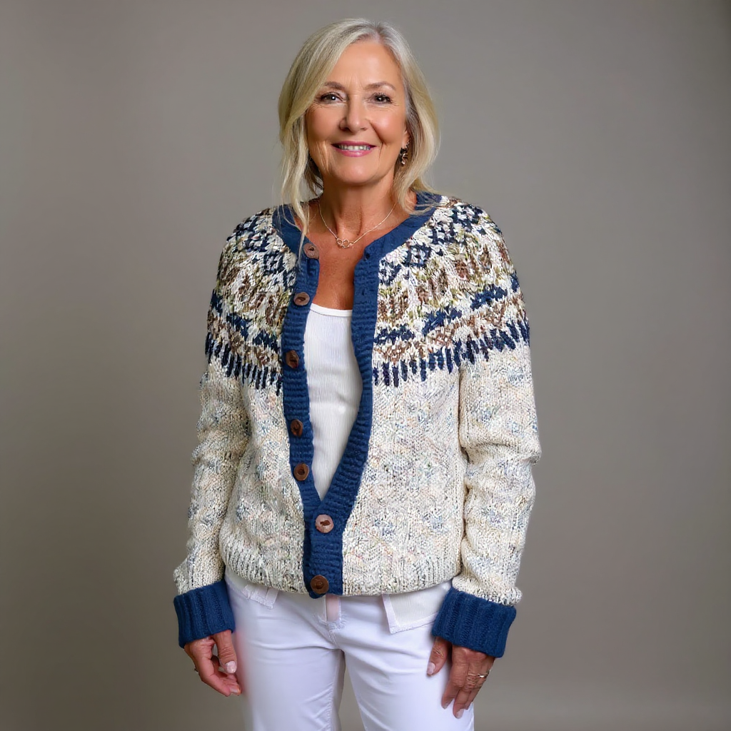Noor | Roomy Fair Isle Cardigan