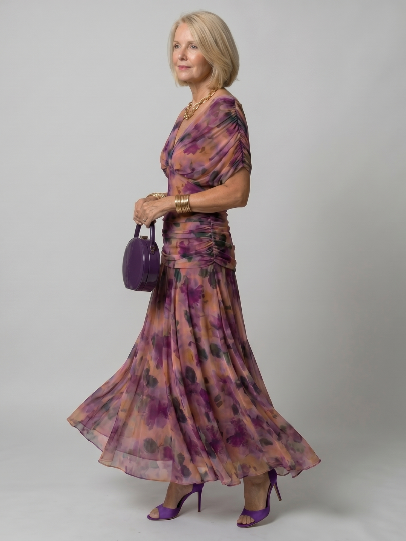 Elsa | Off-Shoulder Draped Midi Dress