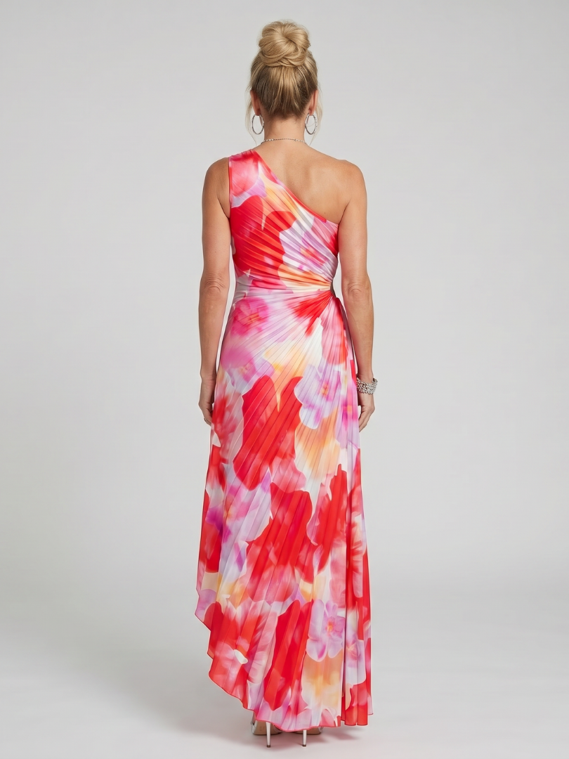 Carla | One Shoulder Floral Midi Dress