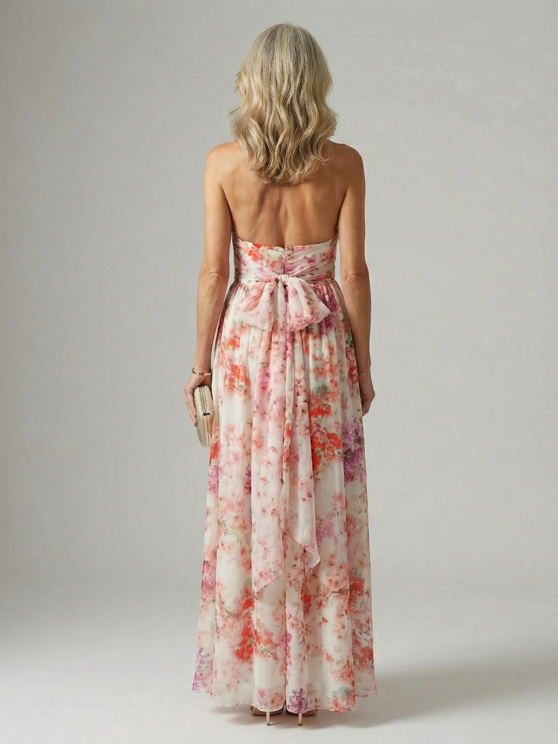 Ellen | Gathered Floral Maxi Dress