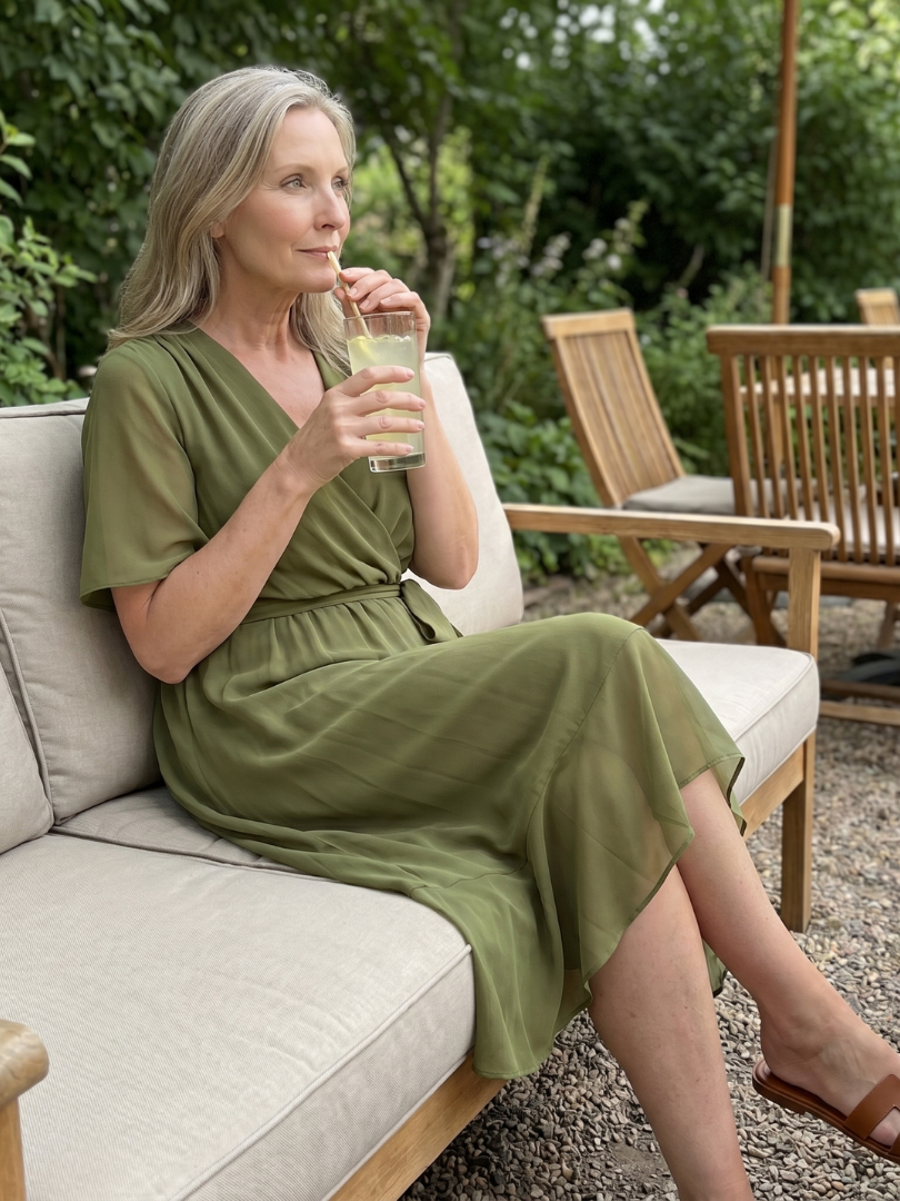 Keziah | Flutter Sleeve Wrap Midi Dress