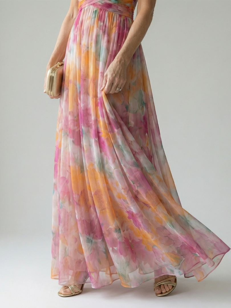 Elva | Wrap Bodice Maxi Dress