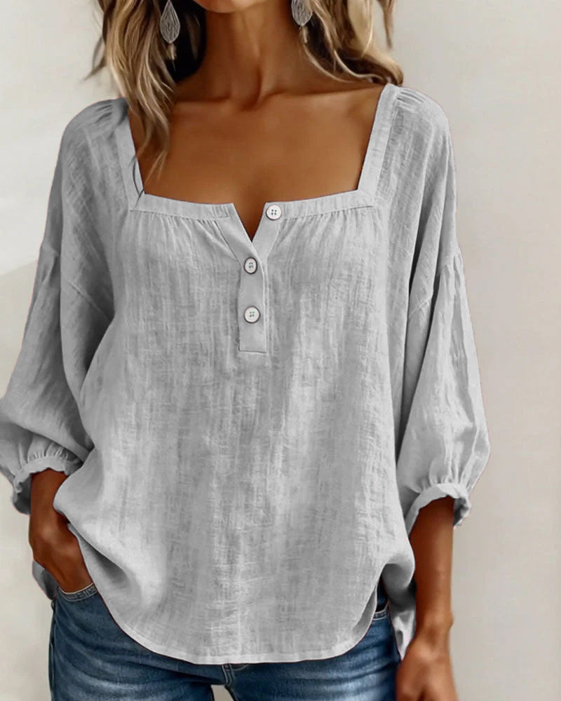 Bernadette | Relaxed Button-Front Blouse