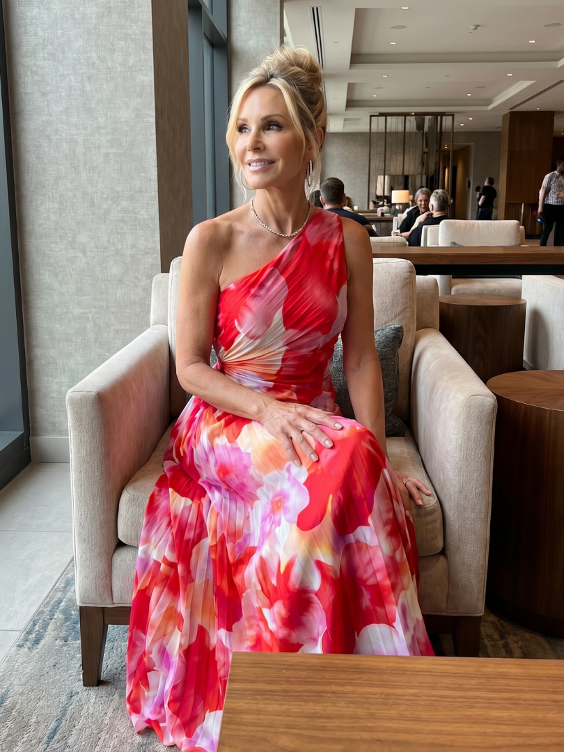 Carla | One Shoulder Floral Midi Dress