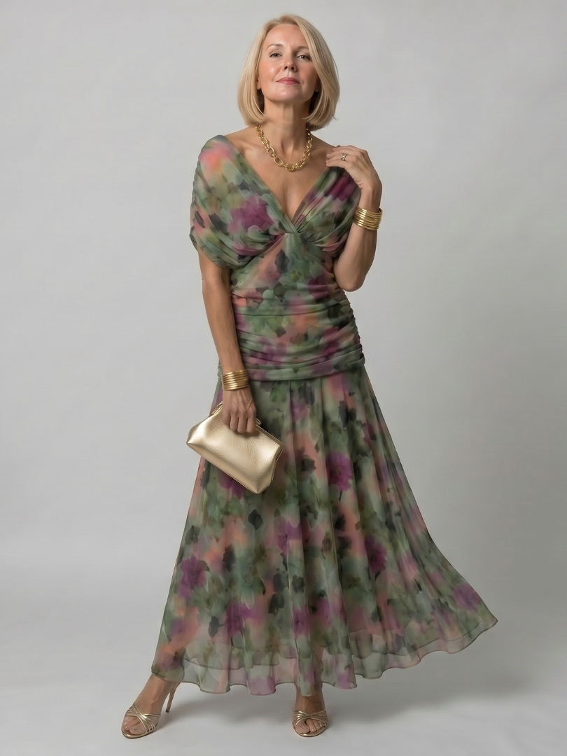 Elsa | Off-Shoulder Draped Midi Dress