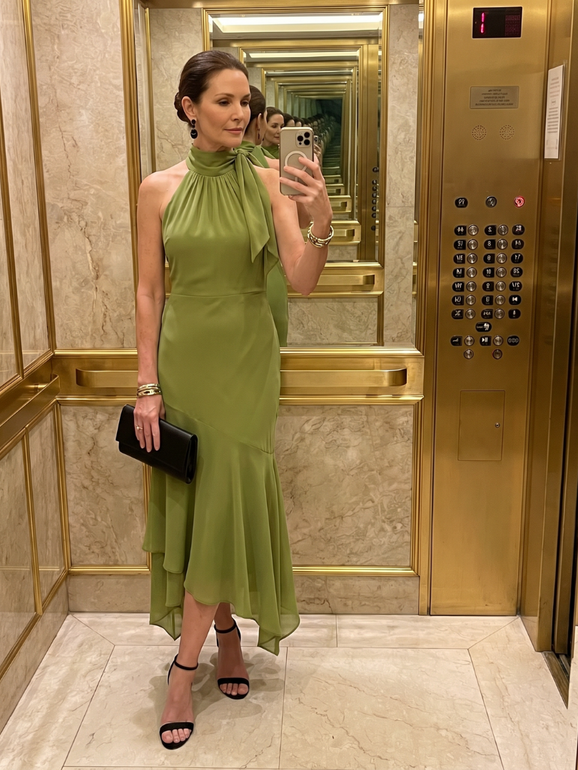 Winifred | Halter Keyhole Midi Dress