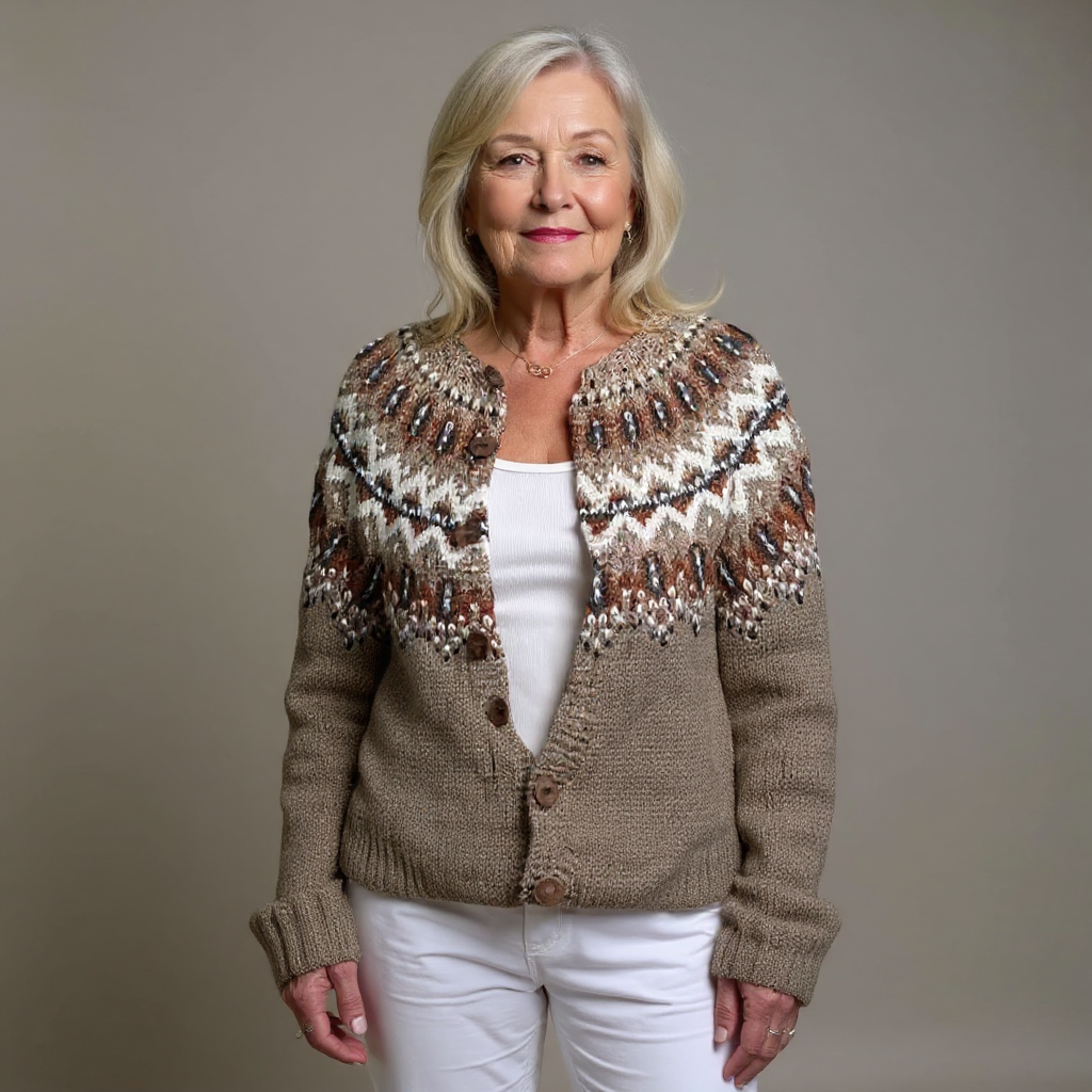 Nessa | Vintage Yoke Knit Cardigan