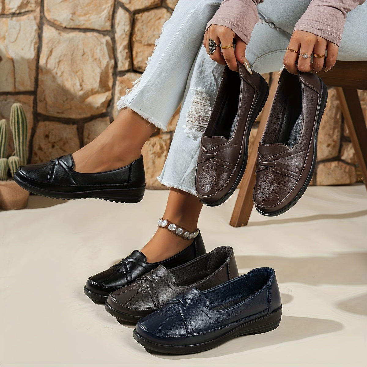 Prudence™ | Knot Detail Comfort Loafers