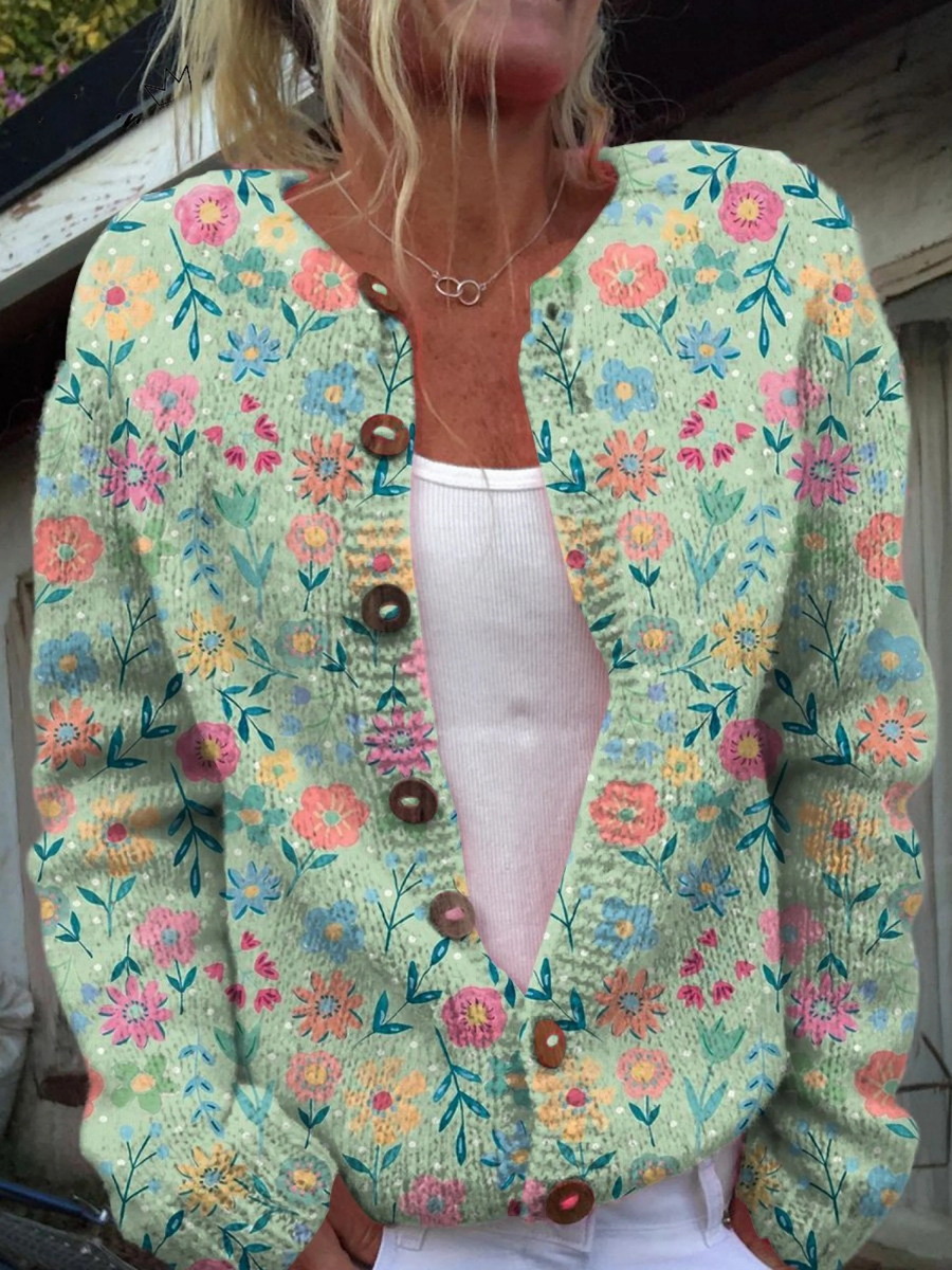 Bianca | Pastel Floral Cardigan