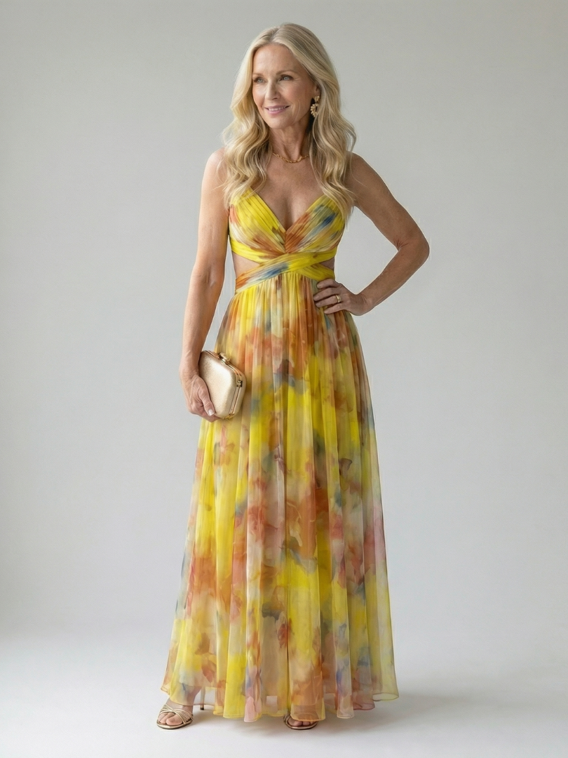 Elva | Wrap Bodice Maxi Dress