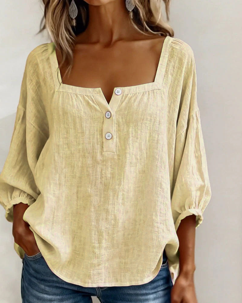 Bernadette | Relaxed Button-Front Blouse
