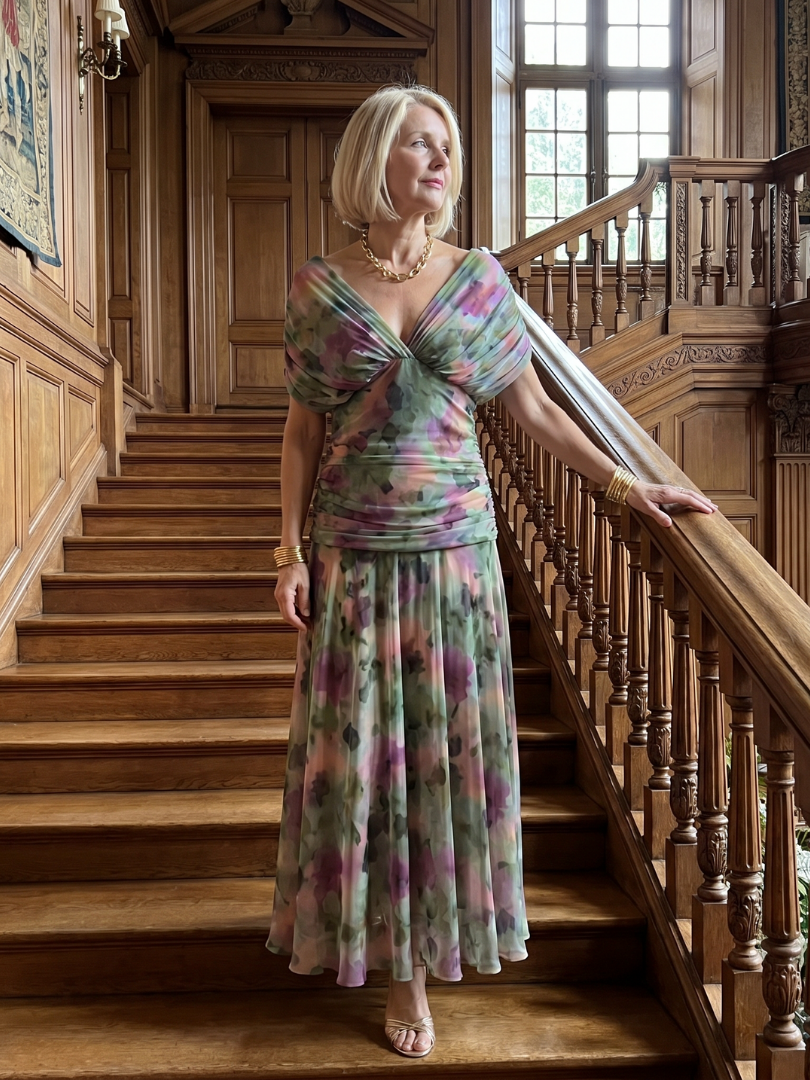 Elsa | Off-Shoulder Draped Midi Dress