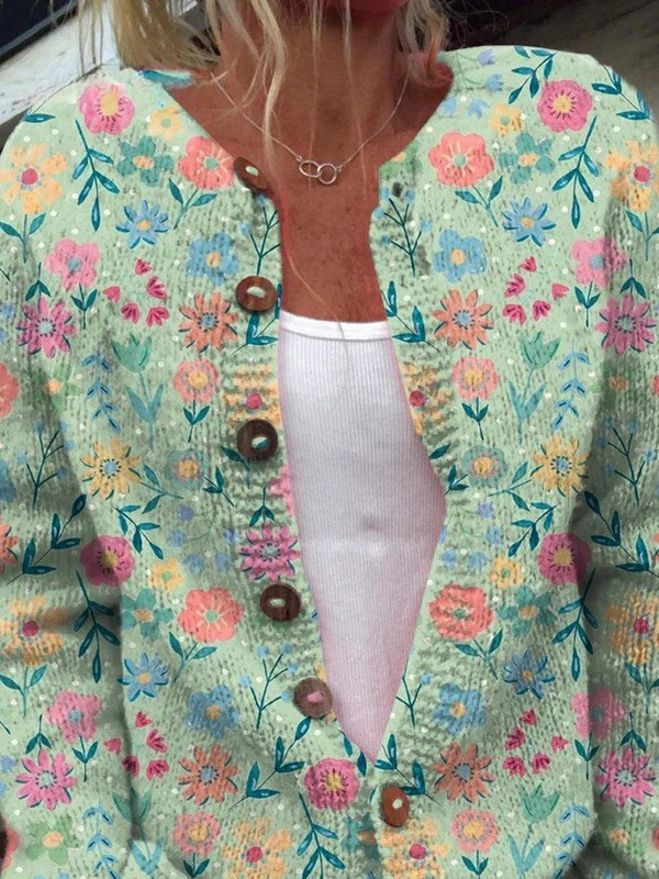Bianca | Pastel Floral Cardigan