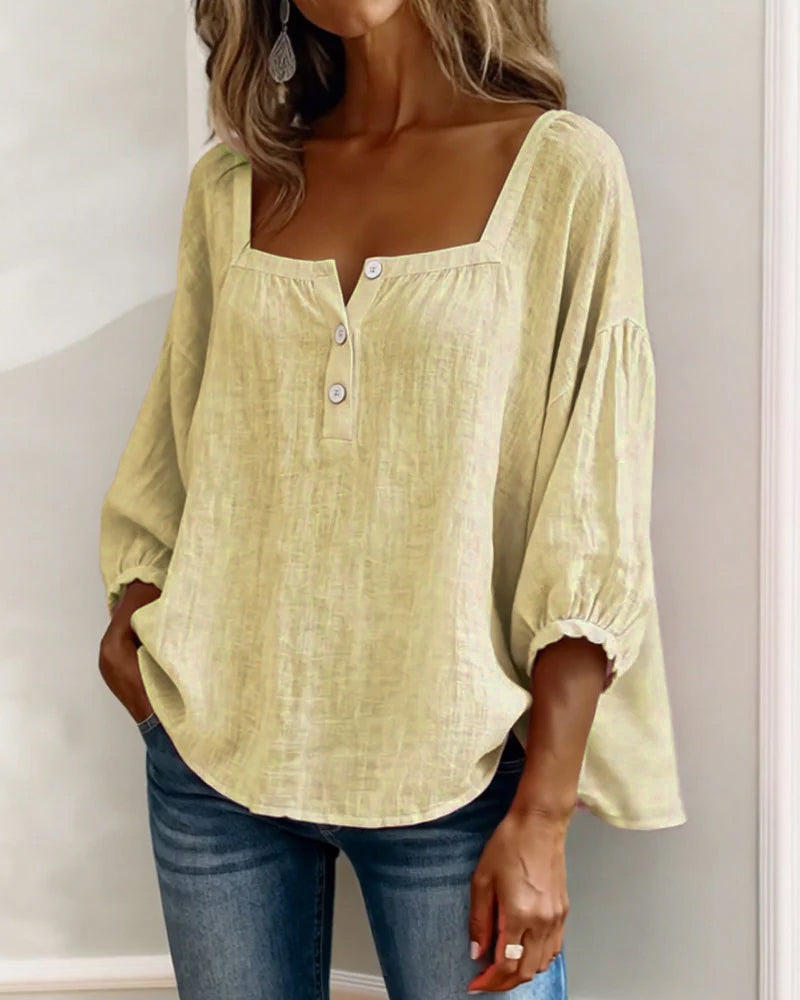 Bernadette | Relaxed Button-Front Blouse