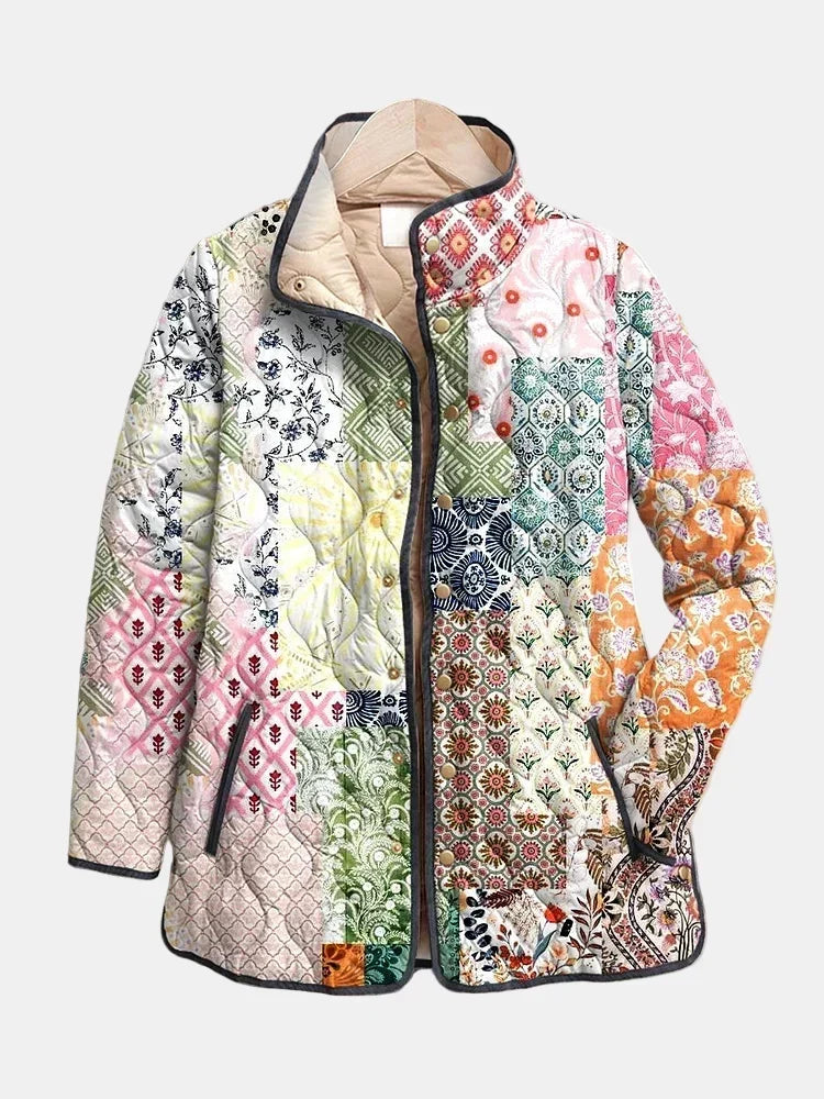 Suri | Floral Print Quilted Jacket
