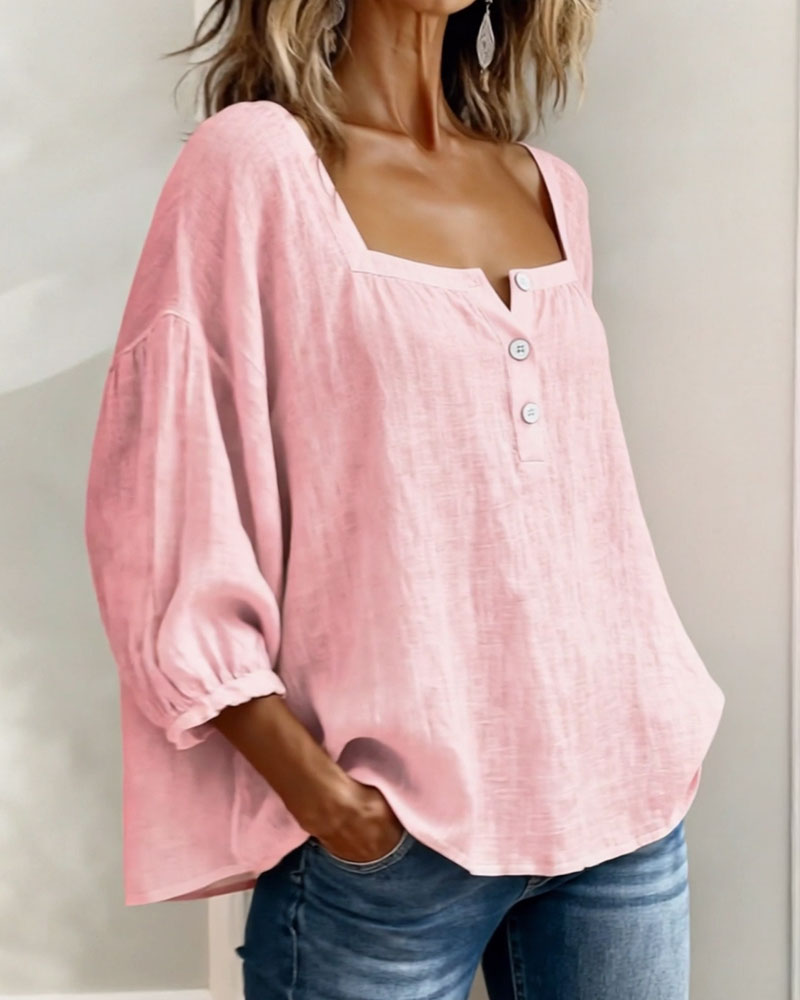 Bernadette | Relaxed Button-Front Blouse