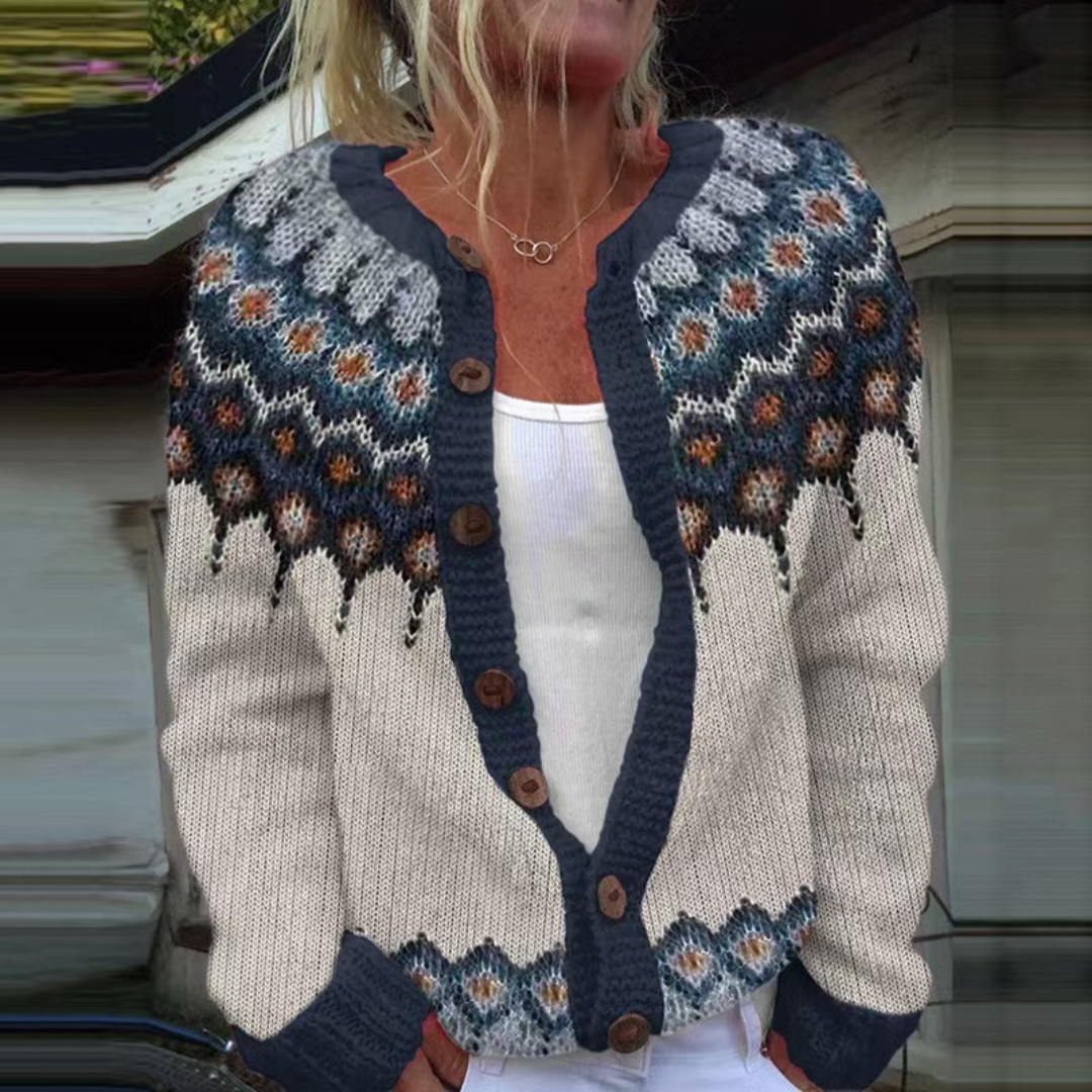 Lykke | Folk Pattern Knit Cardigan