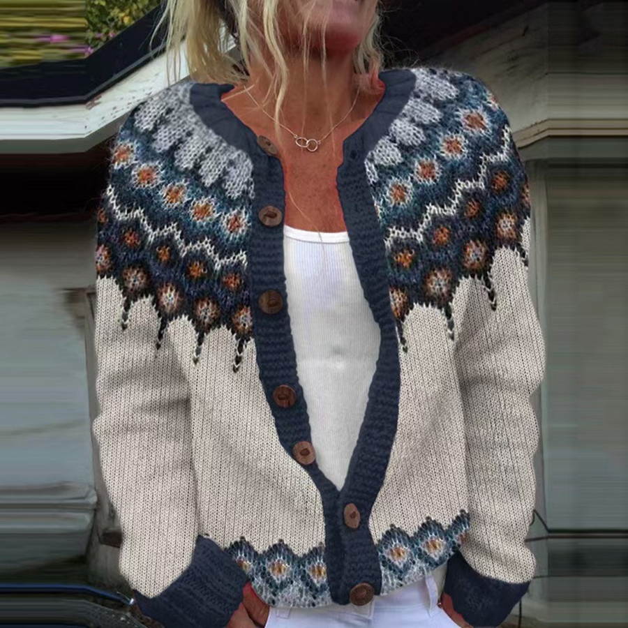 Lykke | Folk Pattern Knit Cardigan