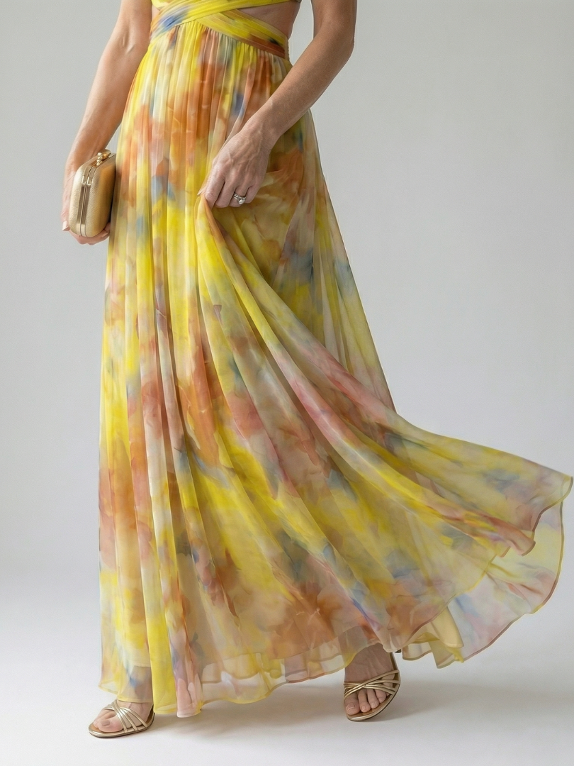 Elva | Wrap Bodice Maxi Dress
