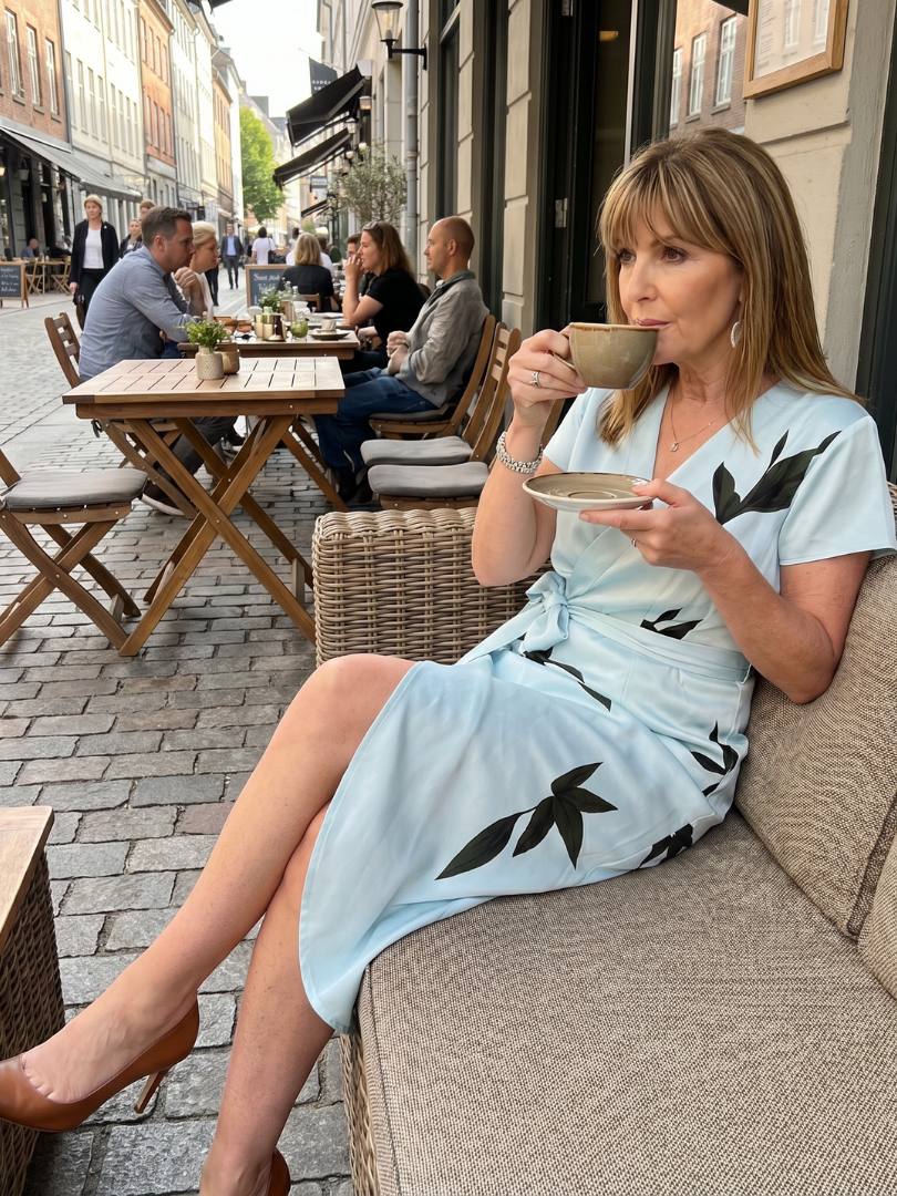 Delores | Flutter Sleeve Botanical Wrap Midi Dress