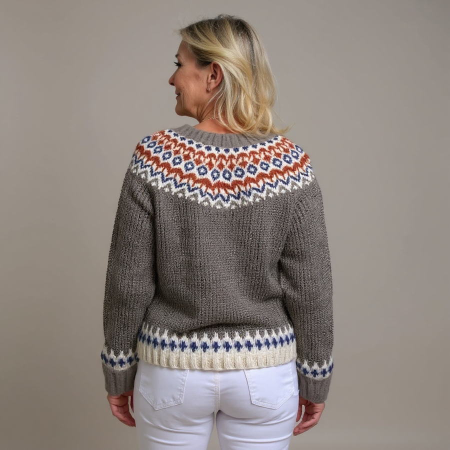 Sabrina | Nordic Pattern Knit Cardigan