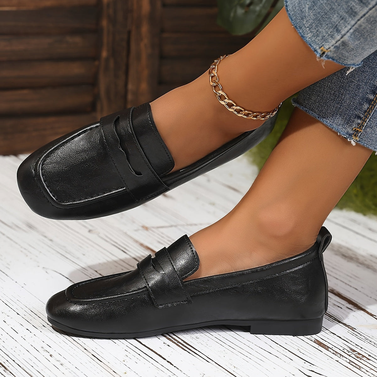 Ottilie™ | Square-Toe Penny Loafers