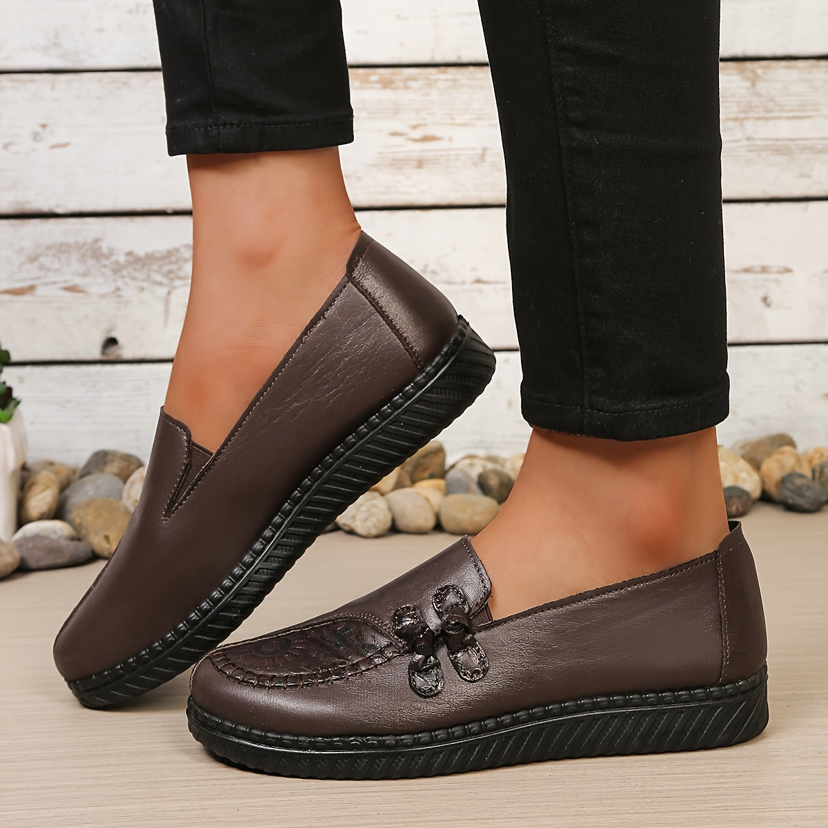 Winifred™ | Floral Detail Comfort Loafers
