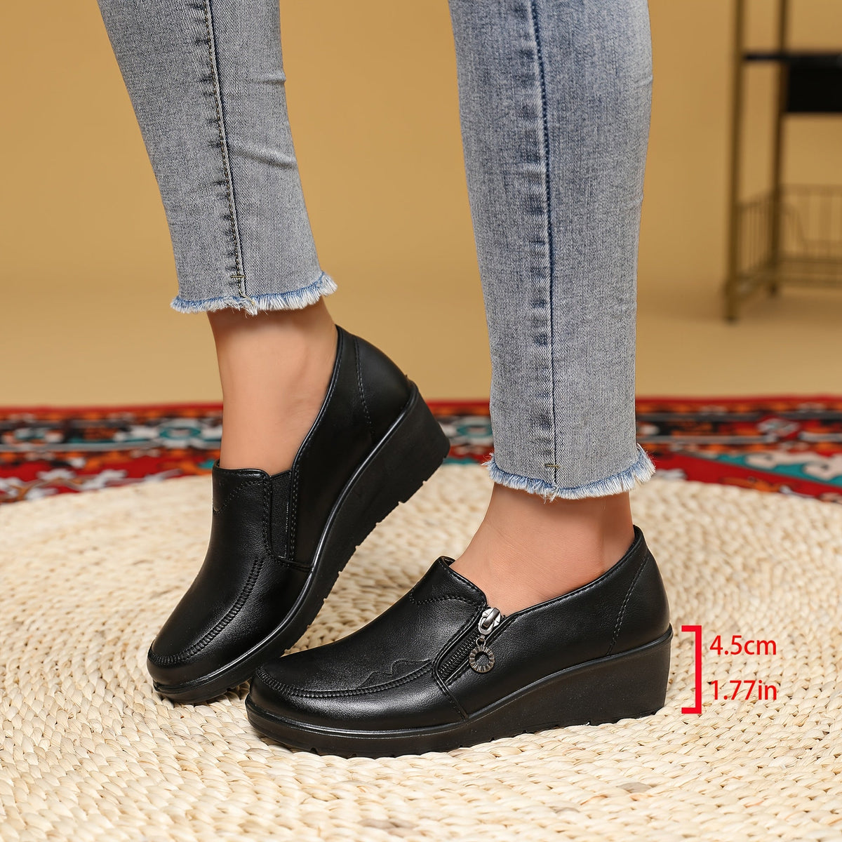 Harriet™ | Side-Zip Wedge Loafers