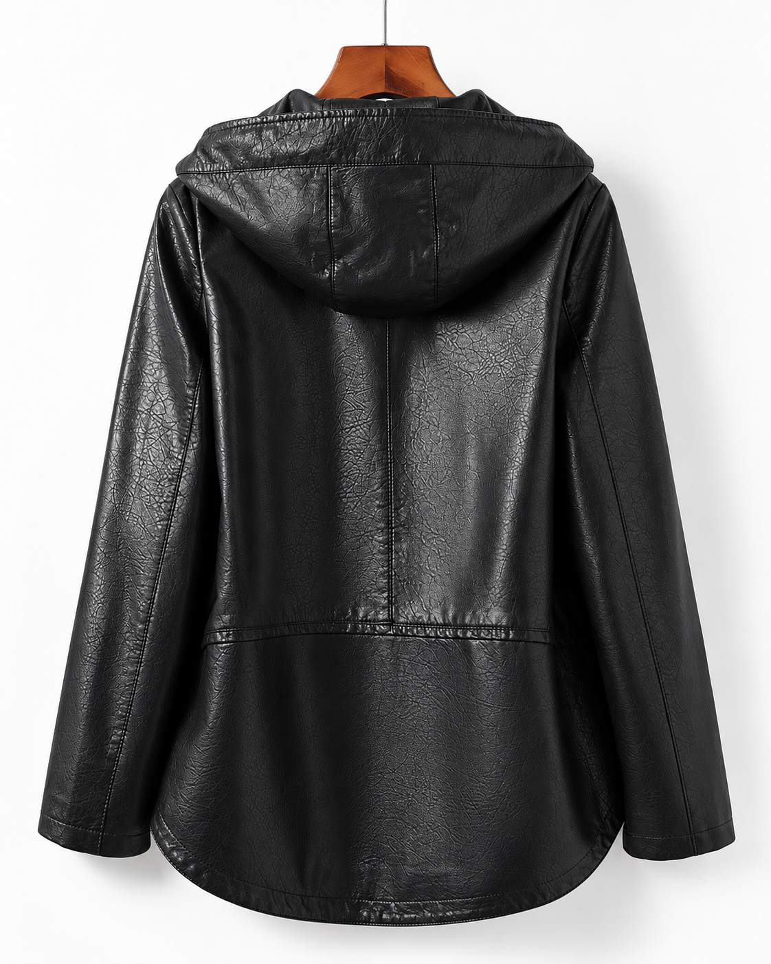 Avana Genuine Leather Hooded Jacket