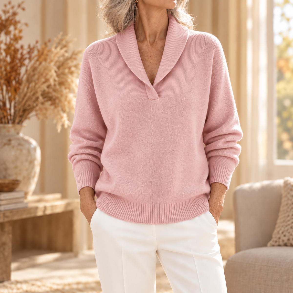 Clarissa | The Forgiving-Fit V-Neck Jumper