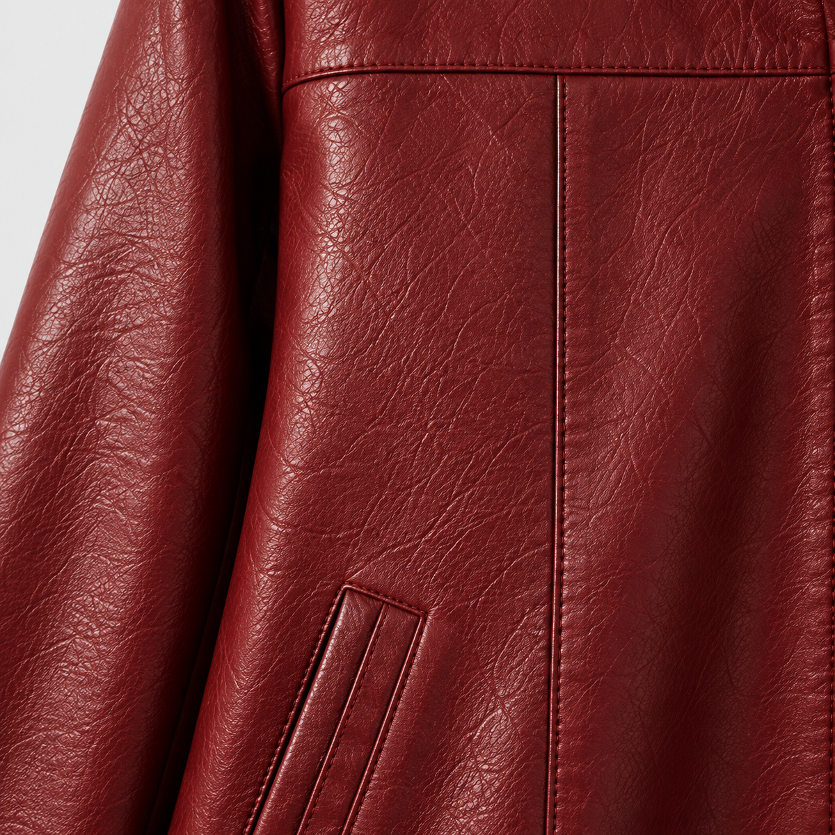 Avana Genuine Leather Hooded Jacket