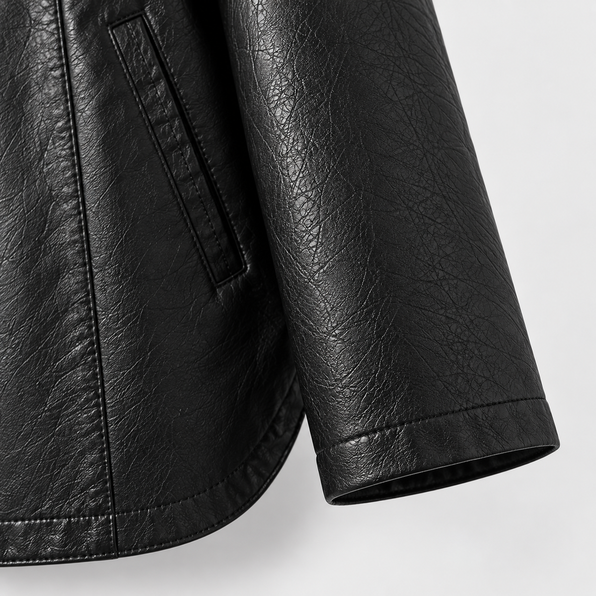Avana Genuine Leather Hooded Jacket