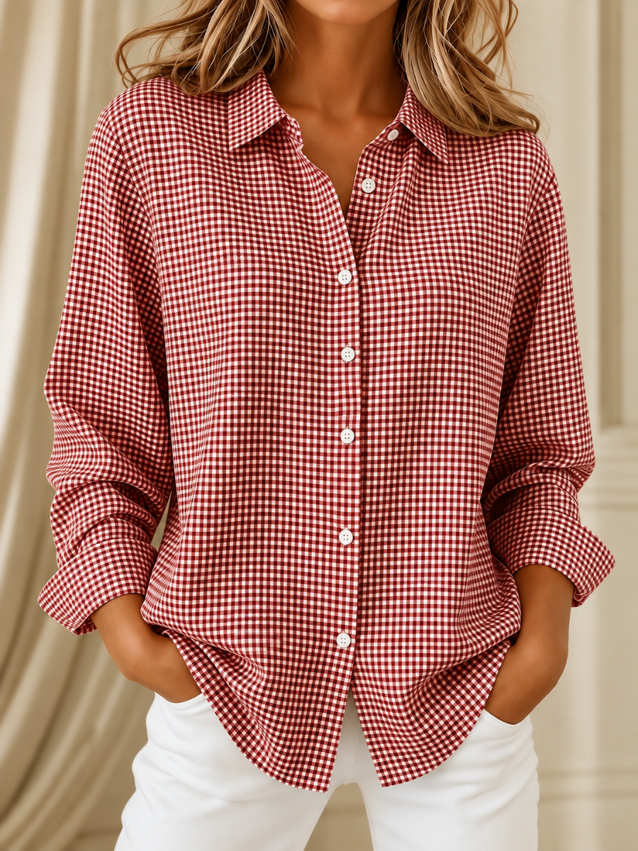 Elowen | Relaxed Plaid Button-Up Shirt