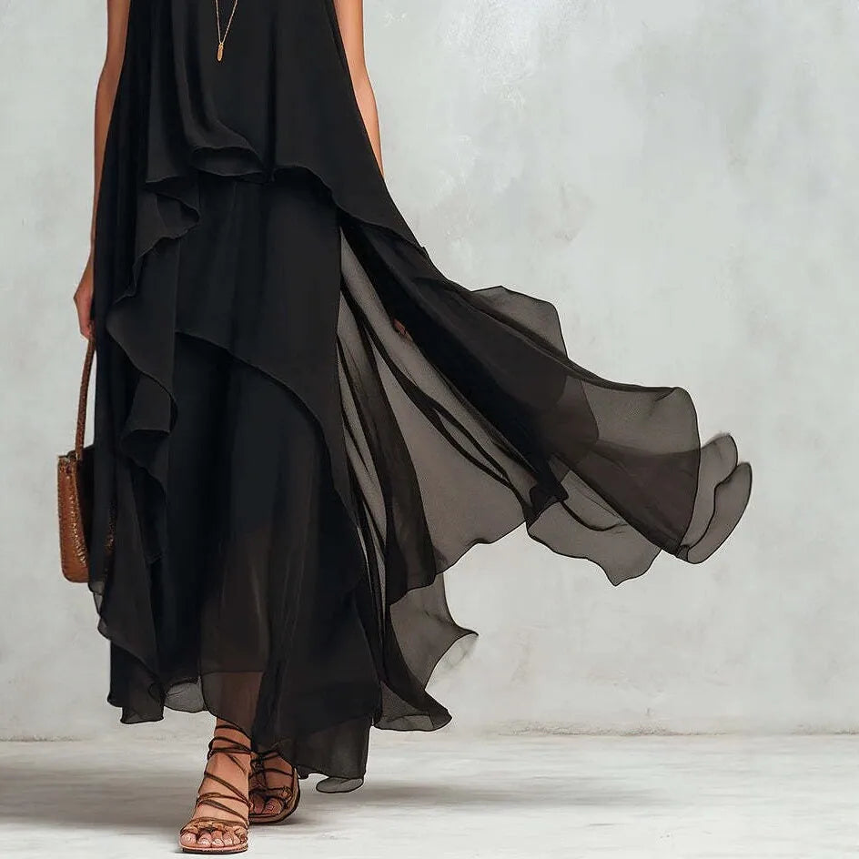 Eva | Sleeveless Asymmetric Hem Dress