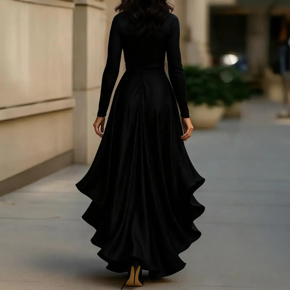 Estelle | Ruched V-Neck Evening Dress